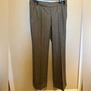 Banana Republic Vintage Wool Cuffed Leg Plaid Pants Trousers - Woman's Size 4